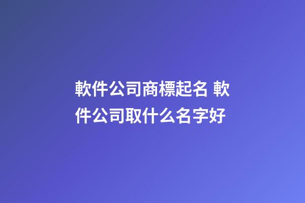 軟件公司商標起名 軟件公司取什么名字好-第1張-公司起名-玄機派